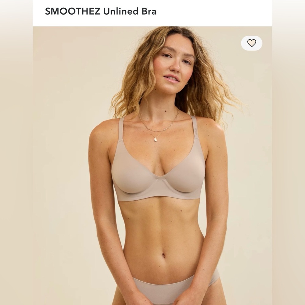 Aerie smoothez plunge Light Gray Bra removable padding